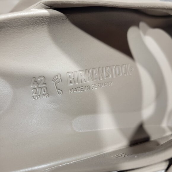 Birkenstock Arizona Essentials Eva Size 42 L11 M9 Gray Taupe Buckle Sandals - Picture 13 of 13